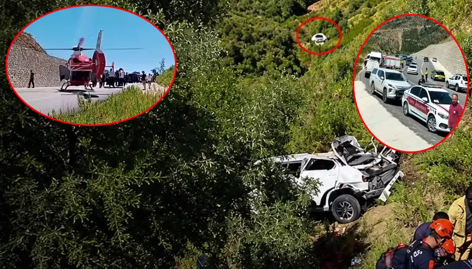Manavgat'ta kaza: Uçuruma yuvarlanan otomobilde 5 ölü, 2 yaralı
