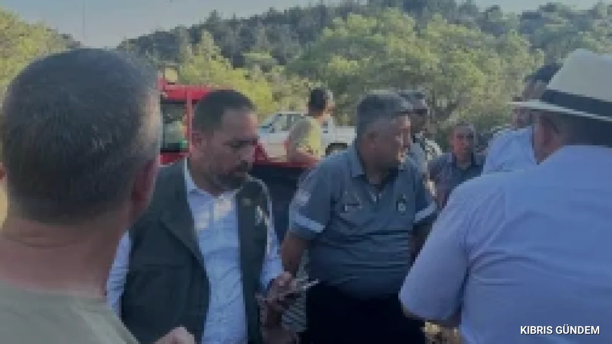 Bakan Hüseyin Çavuş Yamaçköy ve Tirmen Yangın Bölgesinde İnceleme Yaptı