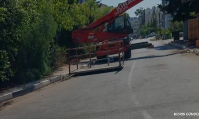 Girne Şiir Sokak girişinde inşaat çalışması kaza riskini artırıyor