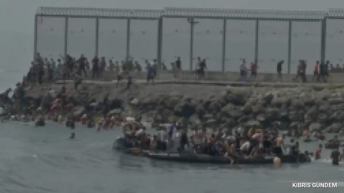 İspanya Ceuta sınırında göçmen krizi 800 kişi sınırı zorladı