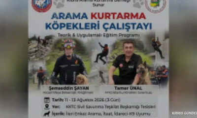 Kıbrıs Arama Kurtarma Derneği Köpekli Arama Çalıştayı Düzenliyor