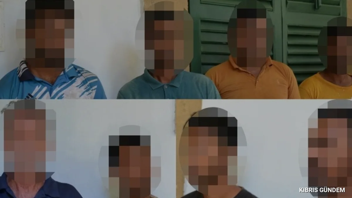 Lefkoşa ve Demirhan bölgesinde yakalanan 8 kaçak göçmen mahkemeye çıktı