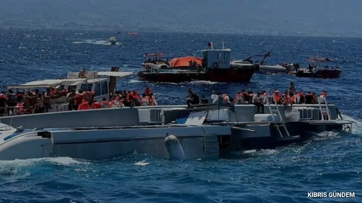 Girne açıklarında yolcu gemisi alabora oldu 7 kişi hayatını kaybetti