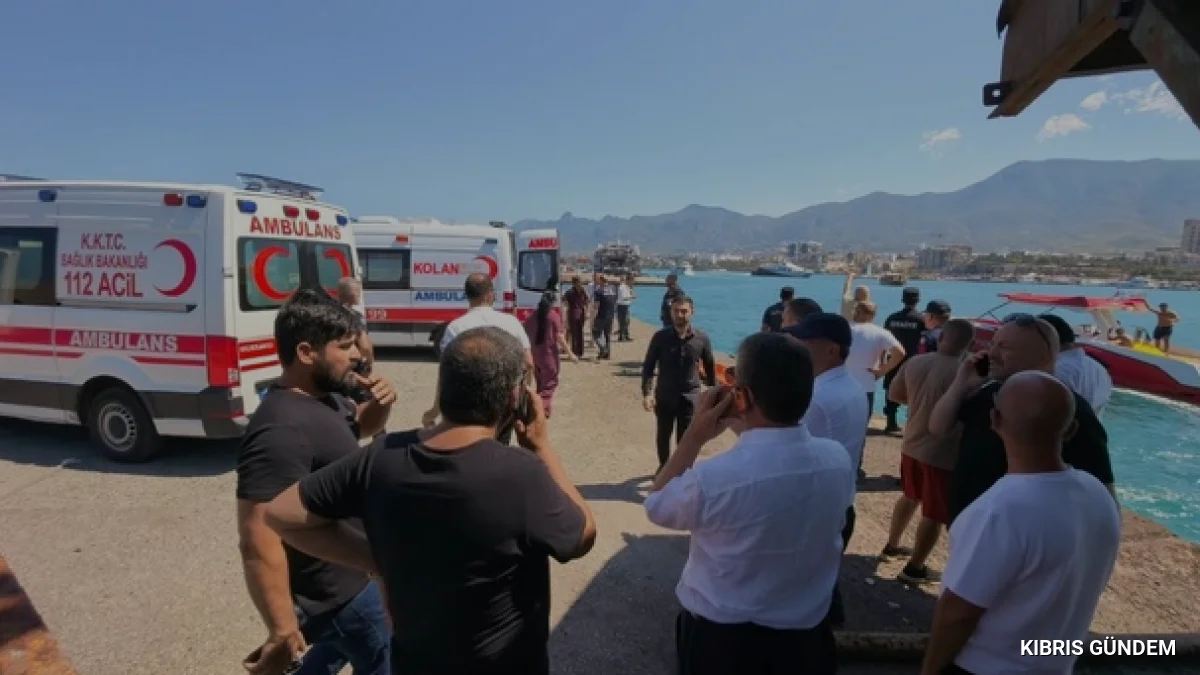 Girne açıklarında yolcu gemisi su aldı