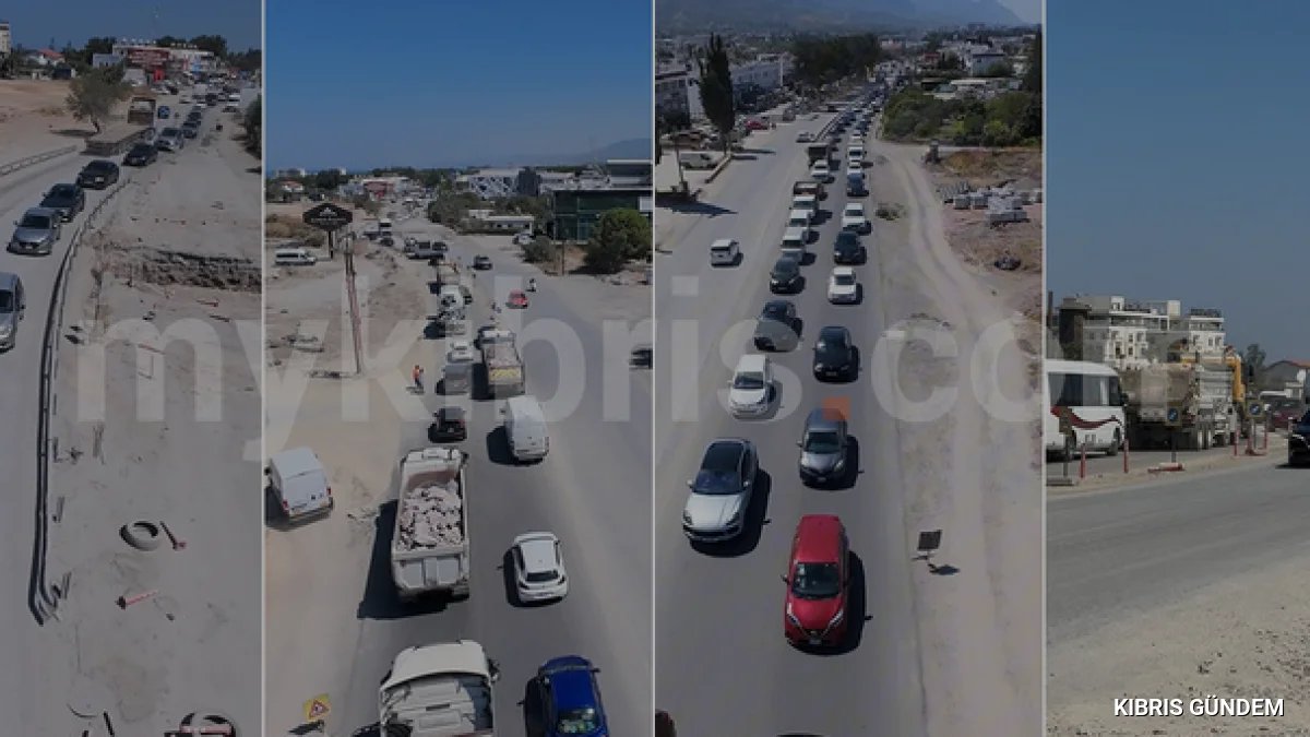 Girne Çatalköy yolunda süren çalışmalar sürücüleri isyan ettirdi