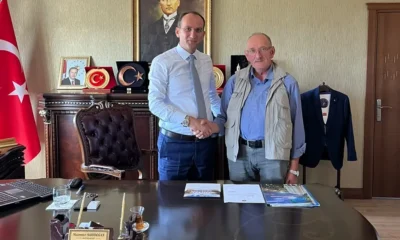 Muhabiri Özcan'dan Kaymakam Sarıdoğan'a hayırlı olsun ziyareti