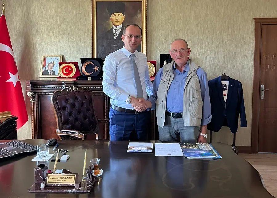 Muhabiri Özcan'dan Kaymakam Sarıdoğan'a hayırlı olsun ziyareti