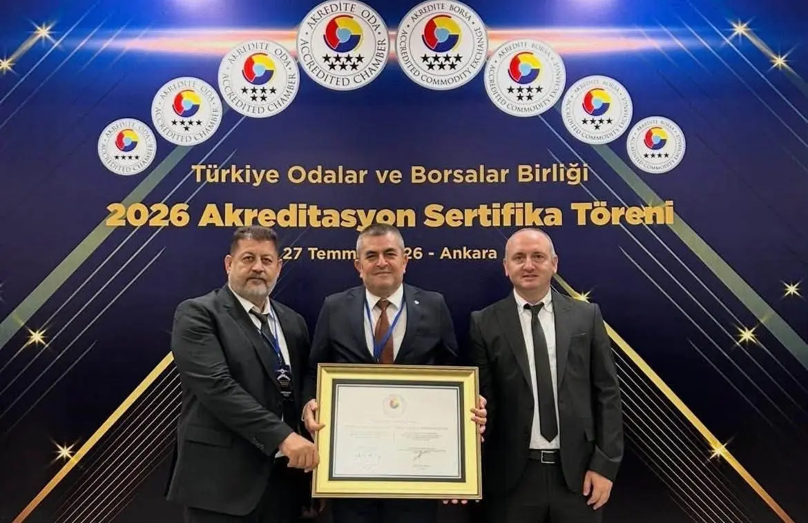 Dörtyol TSO'na akreditasyon sertifikası