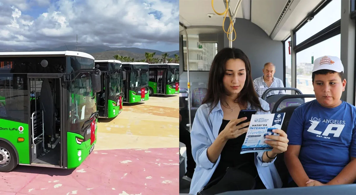 Hatay'daki toplu taşıma araçlarında Wİ-Fİ hizmeti