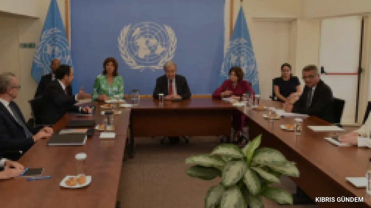 BM Genel Sekreteri Guterres Kıbrıs Ara Bölgede Liderlerle Bir Araya Geldi