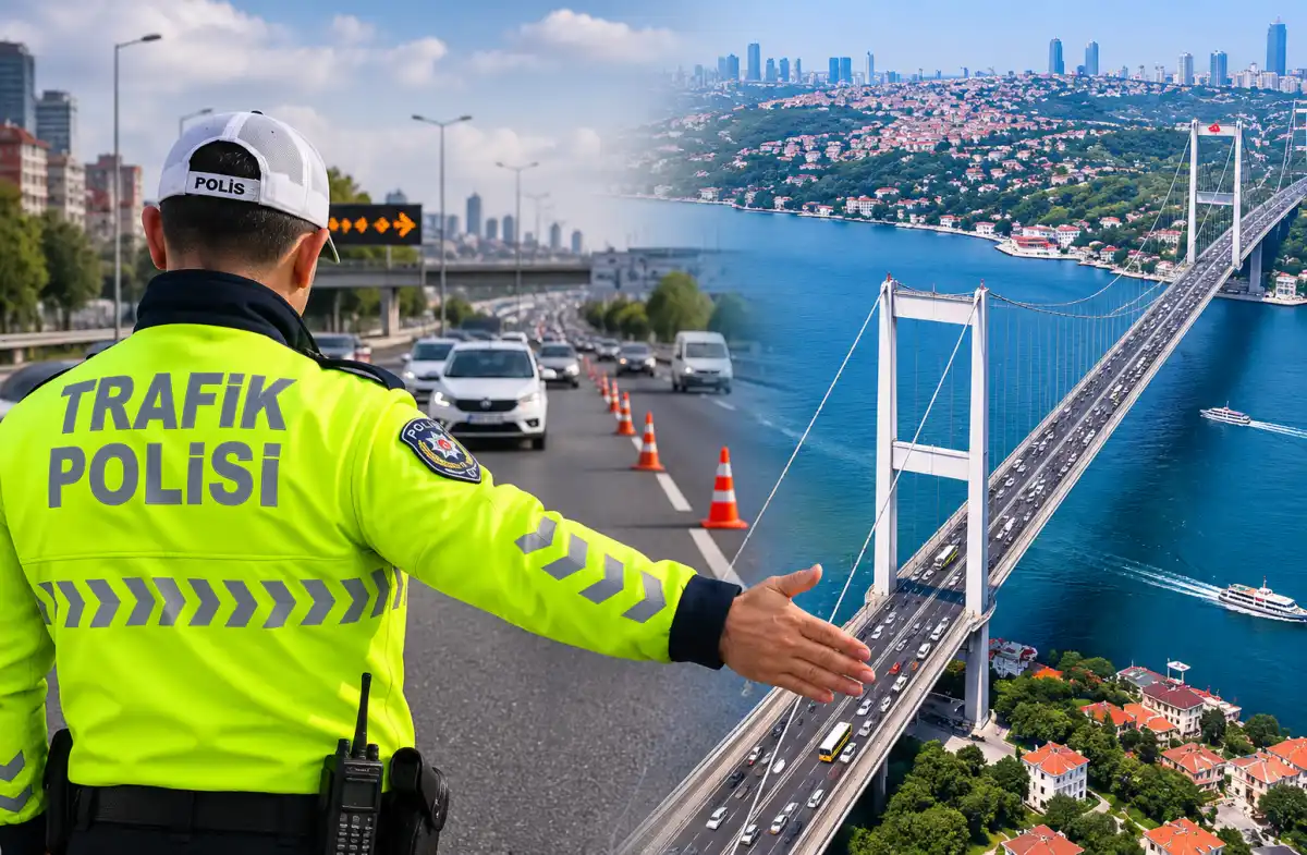 İstanbul'da 15 Temmuz Şehitler Köprüsü yönünde gece saatlerinde trafik düzenlemesi