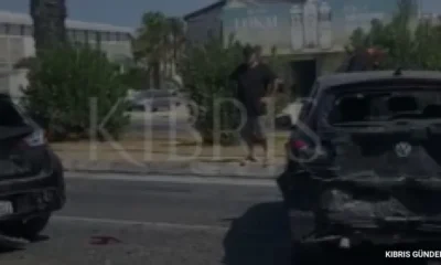 Lefkoşa Dr Fazıl Küçük Bulvarında zincirleme kaza 4 yaralı
