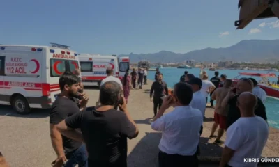 Girne açıklarında yolcu gemisi su aldı