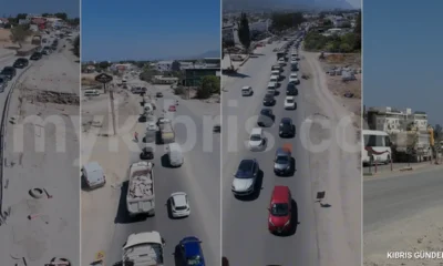 Girne Çatalköy yolunda süren çalışmalar sürücüleri isyan ettirdi