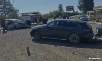 Güzelyurt Atatürk Caddesinde trafik kazası bir yaralı