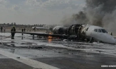 Hamdi Akın'a ait özel jet Libya Misrata Havalimanı'nda yandı
