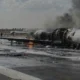 Hamdi Akın'a ait özel jet Libya Misrata Havalimanı'nda yandı