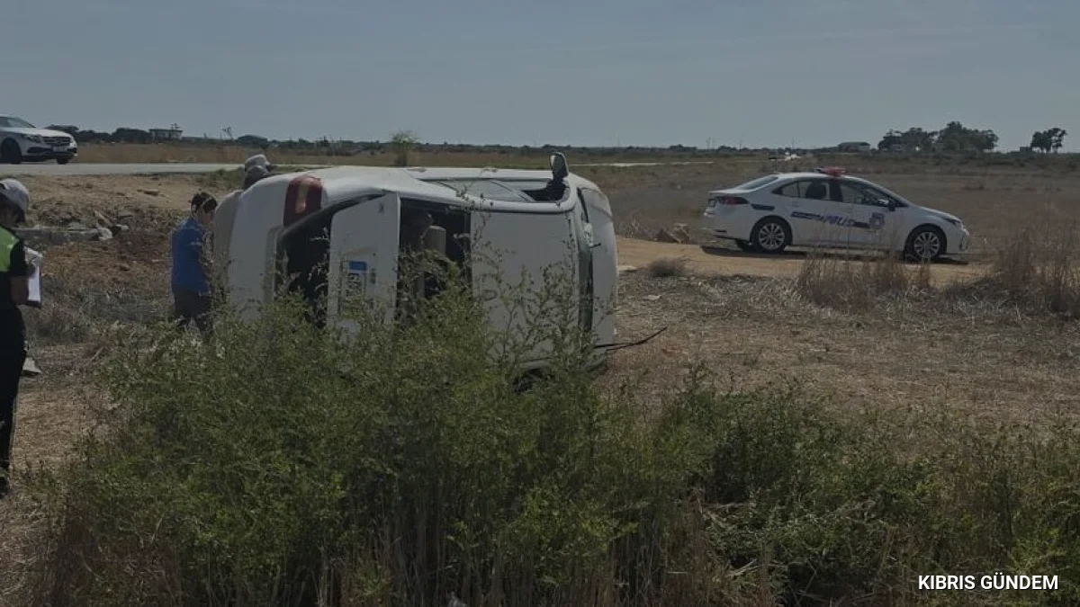 İskele Gazimağusa Anayolunda Trafik Kazası Bir Yaralı