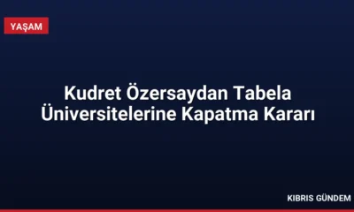 Kudret Özersaydan Tabela Üniversitelerine Kapatma Kararı