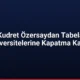 Kudret Özersaydan Tabela Üniversitelerine Kapatma Kararı