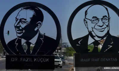 LAÇ Belediyesi Dr Fazıl Küçük ve Rauf Denktaş portrelerini yerleştirdi