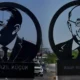 LAÇ Belediyesi Dr Fazıl Küçük ve Rauf Denktaş portrelerini yerleştirdi